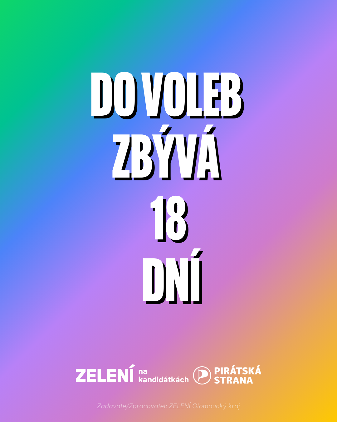 Do voleb zbývá 18 dní: podpořte Zelené na společné kandidátce s Piráty v Olomouckém kraji!